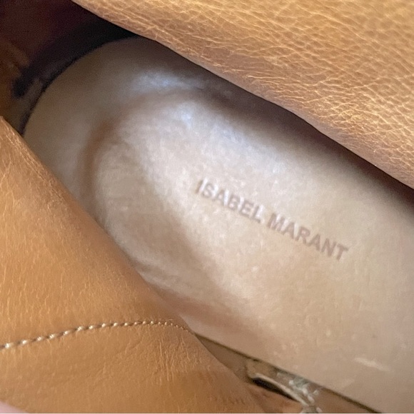 Isabel Marant Dicker Taupe Gray Suede Western Ankle Booties Size EU 38/US 8 - Picture 12 of 14
